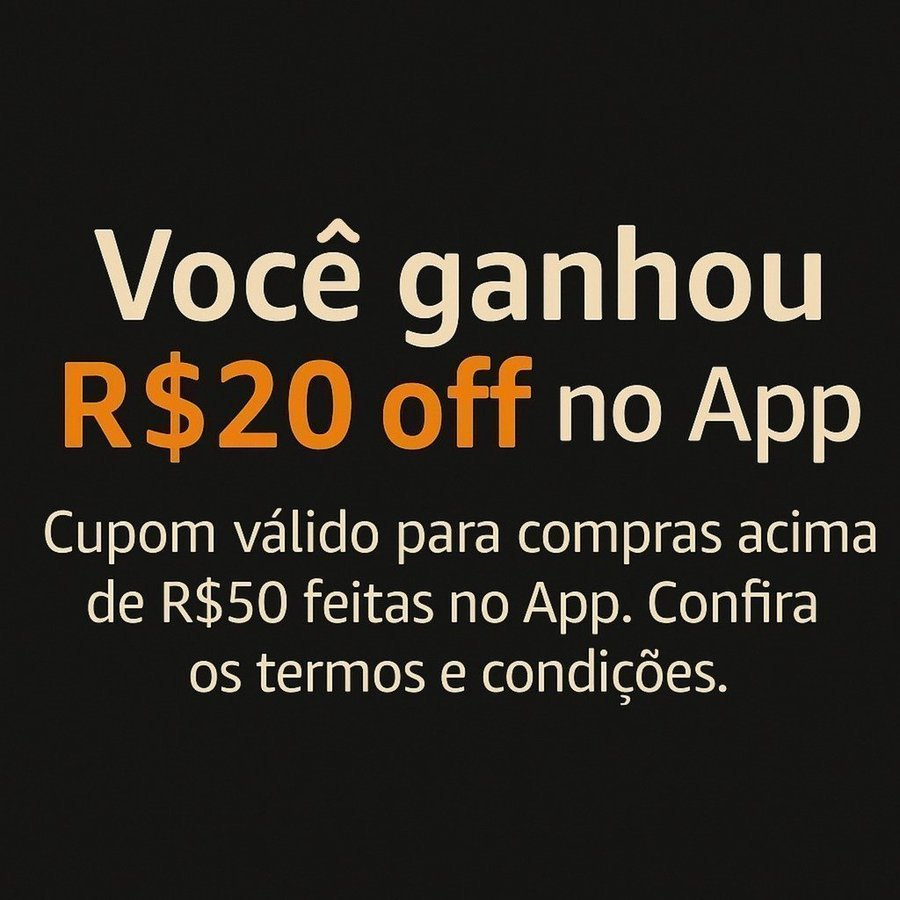 🚨CUPOM AMAZON ATIVO

🎟️ Cupom  R$20 OFF acima de R$50 no app:
🛒 amzn.to/3VhQYjP