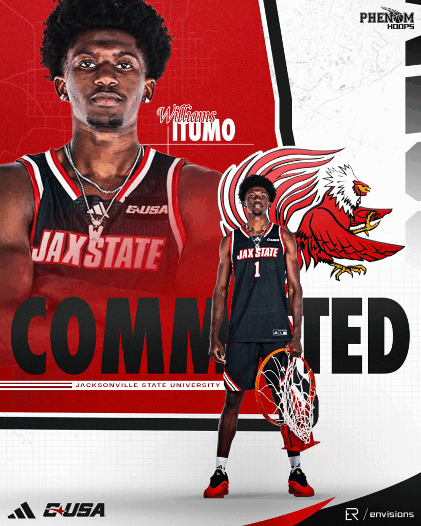 Phenom Hoop Report (@phenom_hoops) on Twitter photo Jacksonville State secures its big man in 2026 6’10 Williams Itumo #PhenomHoops
Graphic: <a href="/ERenvisions/">ER envisions</a>
Read about his game and what he could bring to <a href="/JaxStateMBB/">Jax State Basketball</a>: phenomhoopreport.com/jacksonville-s… Jacksonville State secures its big man in 2026 6’10 Williams Itumo #PhenomHoops
Graphic: <a href="/ERenvisions/">ER envisions</a>
Read about his game and what he could bring to <a href="/JaxStateMBB/">Jax State Basketball</a>: phenomhoopreport.com/jacksonville-s…
