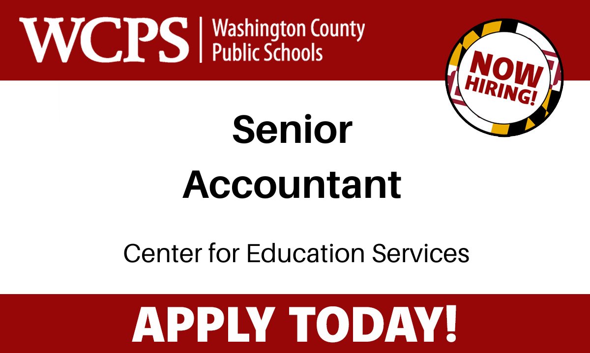 Center for Education Services is accepting applications for Senior Accountant. Apply today at wcpshr.com