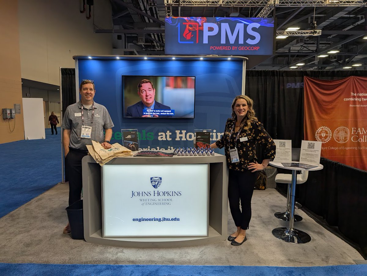 📍 We’re live at the Advanced Materials Show / MS&amp;T Conference in Columbus, OH!

Stop by the Materials at Hopkins booth to meet our team, learn about the latest research and programs, and say hello 👋

#MSnT25 #MaterialsScience #JHUMaterials
