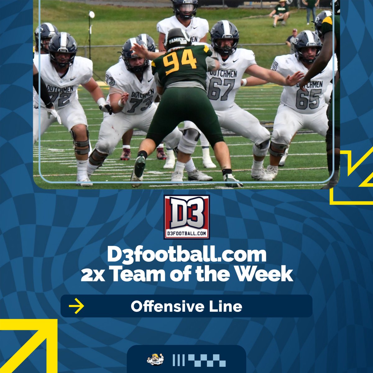 LVC Athletics (@lvcathletics) on Twitter photo 🏈BIG TIME HONORS!🏆
Shoutout to <a href="/LVCFootball/">LVC Football</a>'s Carter Foust and the offensive line — Gallagher, Argiro, Milito, Hanna, and Carter — for earning D3football.com Team of the Week honors for the second time! 🙌
Release: godutchmen.com/news/2025/9/30…
#GoDutchmen 🏈BIG TIME HONORS!🏆
Shoutout to <a href="/LVCFootball/">LVC Football</a>'s Carter Foust and the offensive line — Gallagher, Argiro, Milito, Hanna, and Carter — for earning D3football.com Team of the Week honors for the second time! 🙌
Release: godutchmen.com/news/2025/9/30…
#GoDutchmen