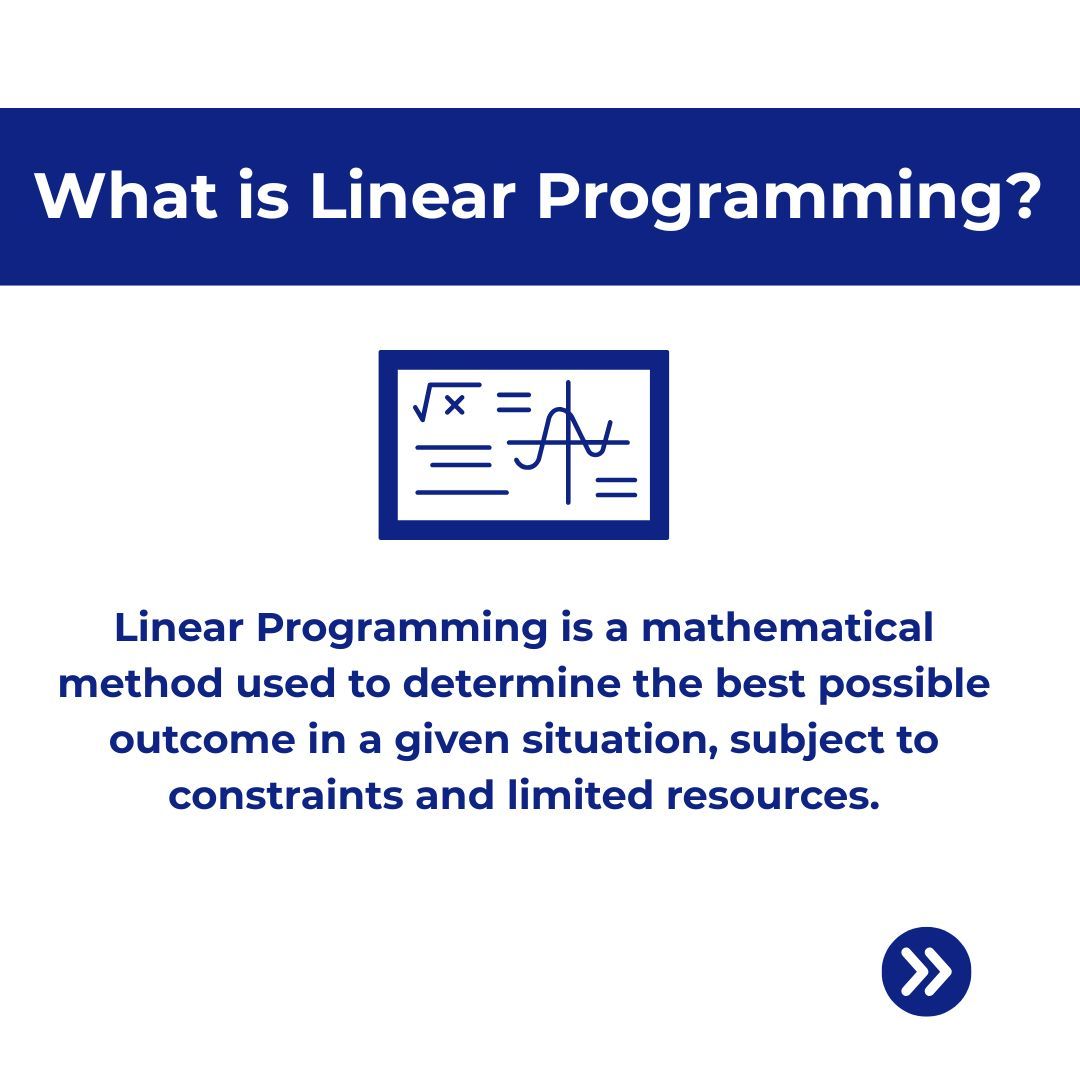 myenggbuddy's tweet image. Linear Programming
Optimizing resources,
for maximum efficiency.
To Know more👇
myengineeringbuddy.com/blog/unlocking…
To hire a Linear Programming tutor,
Check out this👇
myengineeringbuddy.com/subject/linear…
#LinearProgramming #Onlinetutoring #MEB
#MyEngineeringBuddy #Homeworkhelp