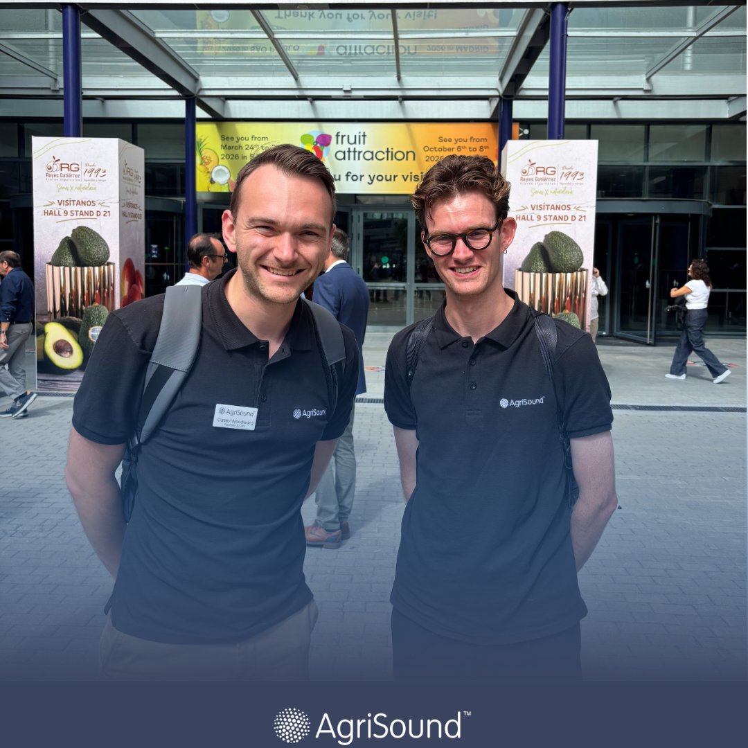 AgriSoundTech's tweet image. Day 1 at #FruitAttraction in Madrid 🌱🍇
AgriSound is here showcasing how pollinators + biodiversity can drive sustainable farming with agri-tech innovation. Come say hello! 👋
#AgriTech #FruitAttraction2025 #Pollinators #Biodiversity #Sustainability #Madrid
