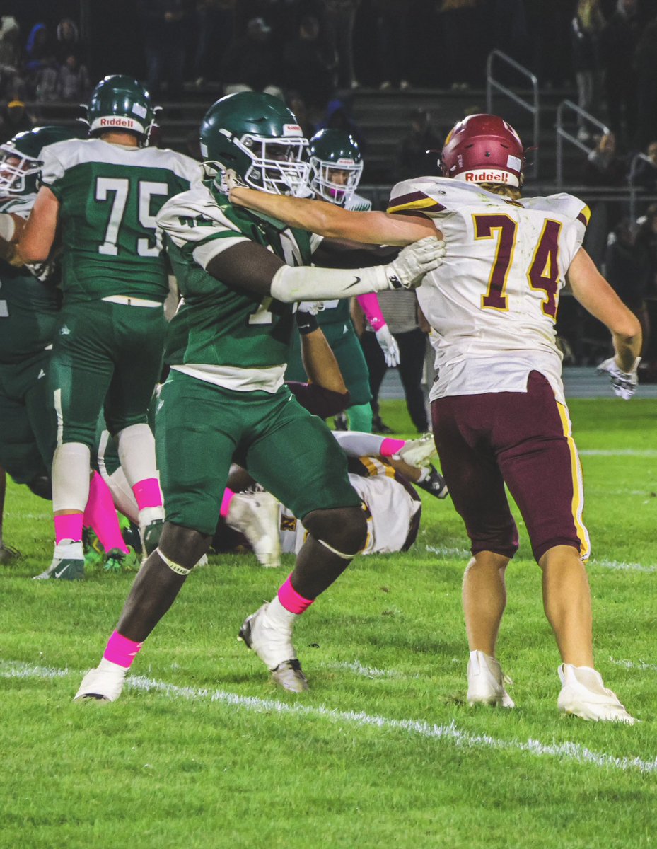 Midseason Highlights (Weeks 1-5)
(DE/OT) #74
6’5 260

hudl.com/v/2SpJeu

5 TFL’s
20 Total TKL’s
2 Blocked PAT’s
1 FF
30 🥞