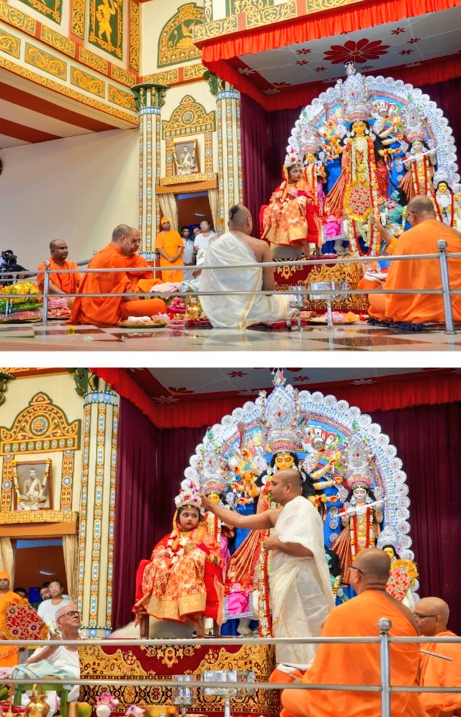 SaffronAgni's tweet photo. #KumariPuja in Belur Math. HQ of Sri Ramakrishna Swami Vivekananda Ashram .
This is how we Sanatan Hindu Civilization treat our 6 year Old Little Girls as Living Gods, epitome of Nari Shakti.
@TulsiGabbard @MaryMillben @NikkiHaley @elonmusk @TRobinsonNewEra @netanyahu @IsraelMFA https://t.co/Nhbr5AnRHV