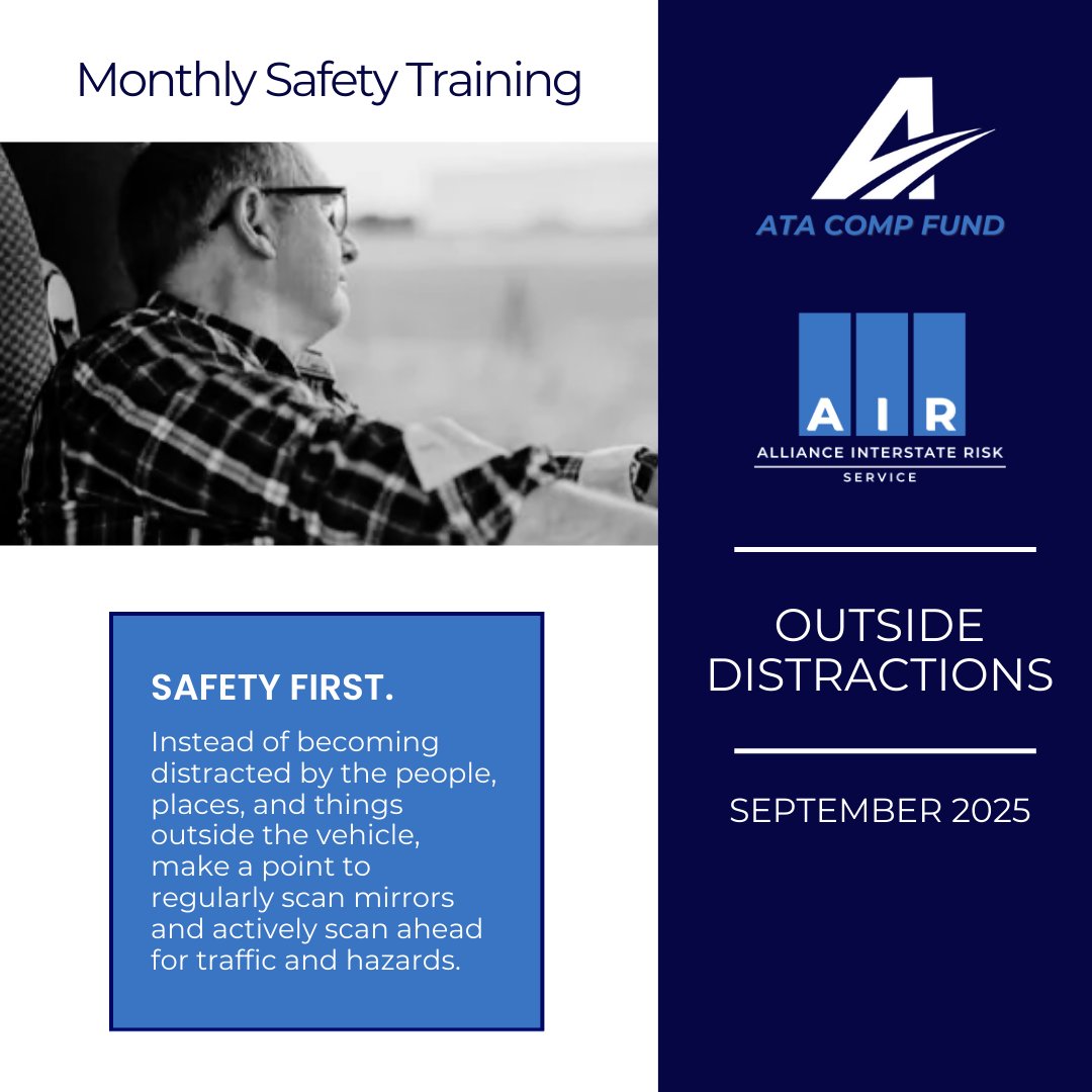 Distractions are everywhere. Stay alert, stay focused, and keep yourself &amp; others safe. Drivers are 3x more likely to run a stop or red light when distracted. 

Supported by Alliance Interstate Risk Services