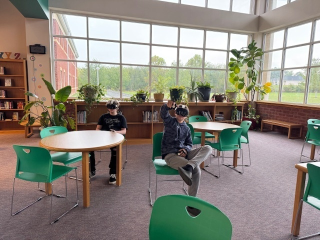 CMSGoBlue's tweet photo. Our 1st-period students blasted off with Space Atlas VR 2025 ๐โexploring the ISS & wonders of space through immersive VR! ๐ Huge thanks to Mr. Follweiler for leading this out-of-this-world mission! ๐ ๐จโ๐ #CMSBlueDemons #DestinationSuccess #VRinEducation https://t.co/PfJT3BeuQy
