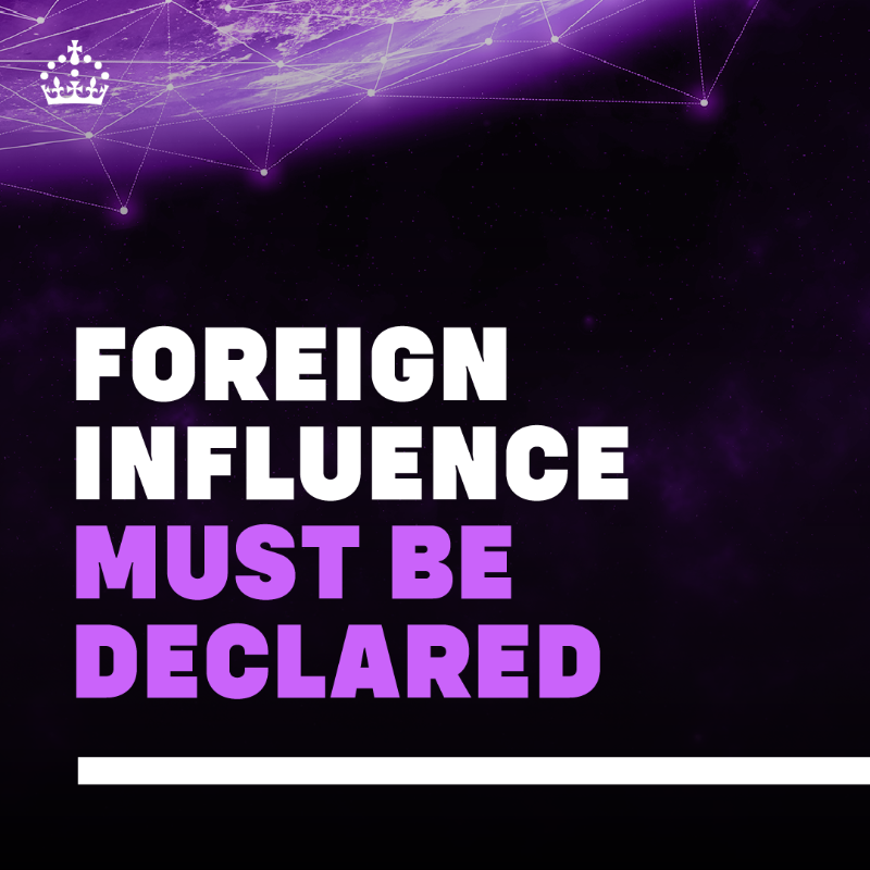 ukhomeoffice's tweet photo. Covert influence threatens UK democracy.
Anyone conducting political activities in the UK on behalf of a foreign power prior to 1 July must now register under the Foreign Influence Registration Scheme by tomorrow.
Failing to do so could lead to up to 5 years in prison.