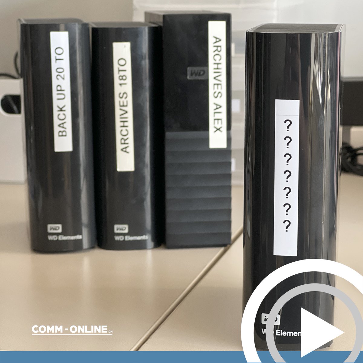 COMMONLINECH's tweet image. 🎉 Grand concours ! 🎉
Imagine le nom de notre nouveau #disque dur d’archive 💽
💡 À toi de jouer ! Propose ton idée en commentaire et aide-nous à #baptiser notre nouveau gardien de données !