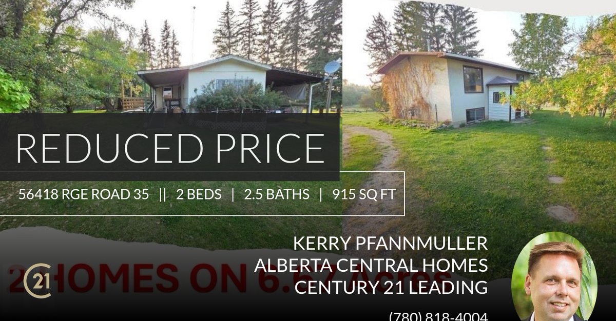 RealEstateKerry's tweet photo. 📍 Reduced Price 📍 This recently reduced home at 56418 Rge Road 35 in Rural Lac Ste. Anne County won't last long, so, don't wait to set up a showing! Reach out here or at (780) 818-4004 for more information!

Kerry Pfann... https://t.co/7MUYFwLMJ7 https://t.co/ZHcDgTVwPf