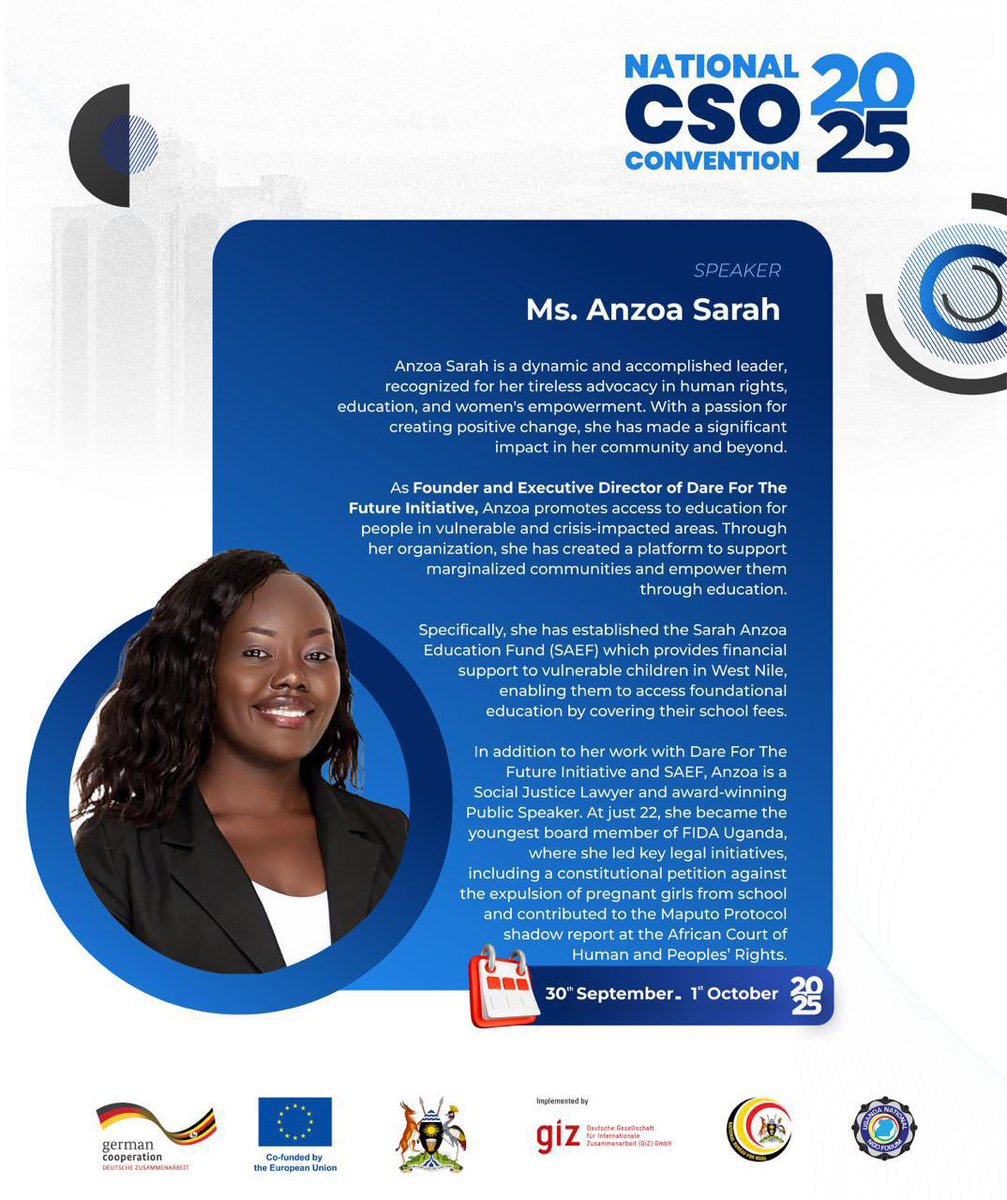 educ_ForAll's tweet photo. It with great honor , to have our ED @SarahAnzoa  forefront the conversation on the future is Youth : Civil Society Through Young Eyes . 

With this she brings insights on workable policies for the future which is youth . @EUinUG @UNICEFUganda @Parliament_Ug https://t.co/J6mNu68yFe