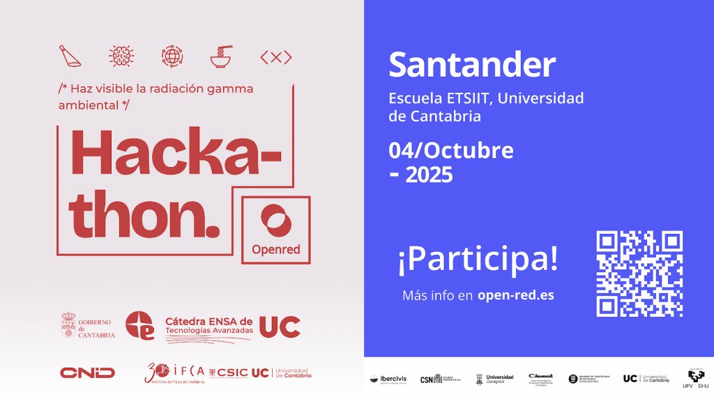 unican's tweet photo. ¡Lanzamos el hackathon #Openred: “Haz visible la radiación gamma ambiental”!

Se trata de un evento de resolución de retos científicos y que impulsará la creación de una red ciudadana de medición de radiación gamma ambiental.

📌 Inscríbete ahora: https://t.co/09Cm6WYVcp https://t.co/eYpHwxVLFq