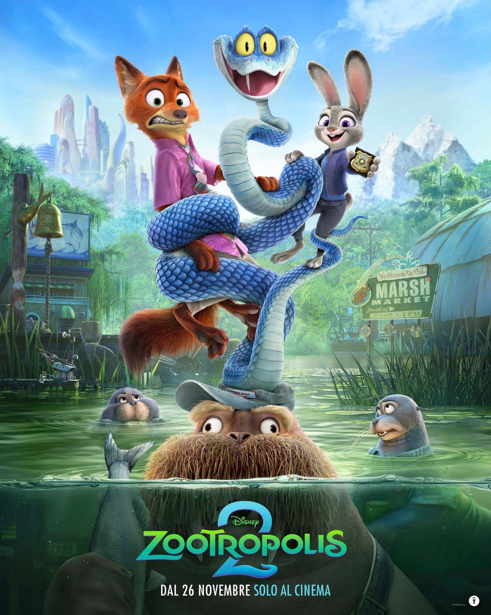 PopMaxHQ's tweet photo. New poster for Disney's Zootopia 2 https://t.co/2Rr7WzCo2k
