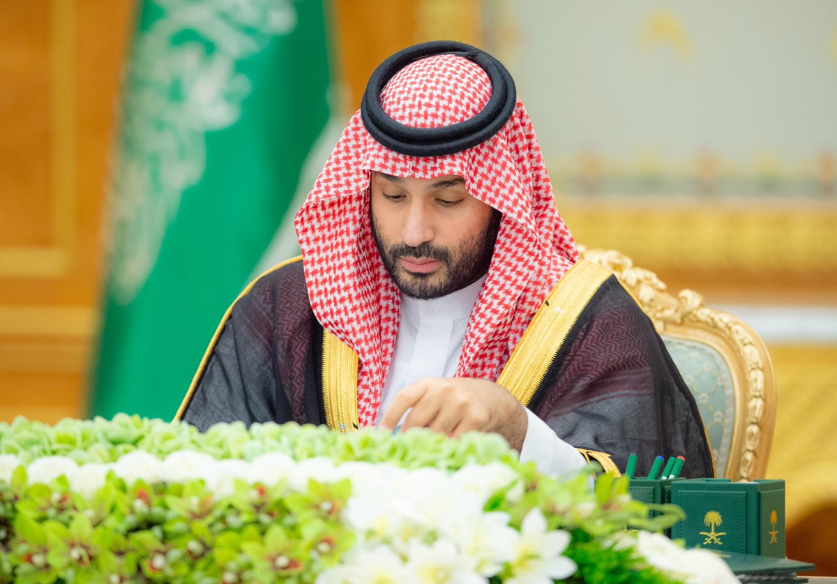 s_hm2030's tweet image. صورة اليوم..
.
فخرنا #زعيم_الشرق_الأوسط سمو سيدي ولي العهد الأمير #محمد_بن_سلمان خلال ترؤسه مجلس الوزراء اليوم💚🇸🇦
.
اللهم اعنه و سدد خطاه و انصره على من عاداه يا رب العالمين.