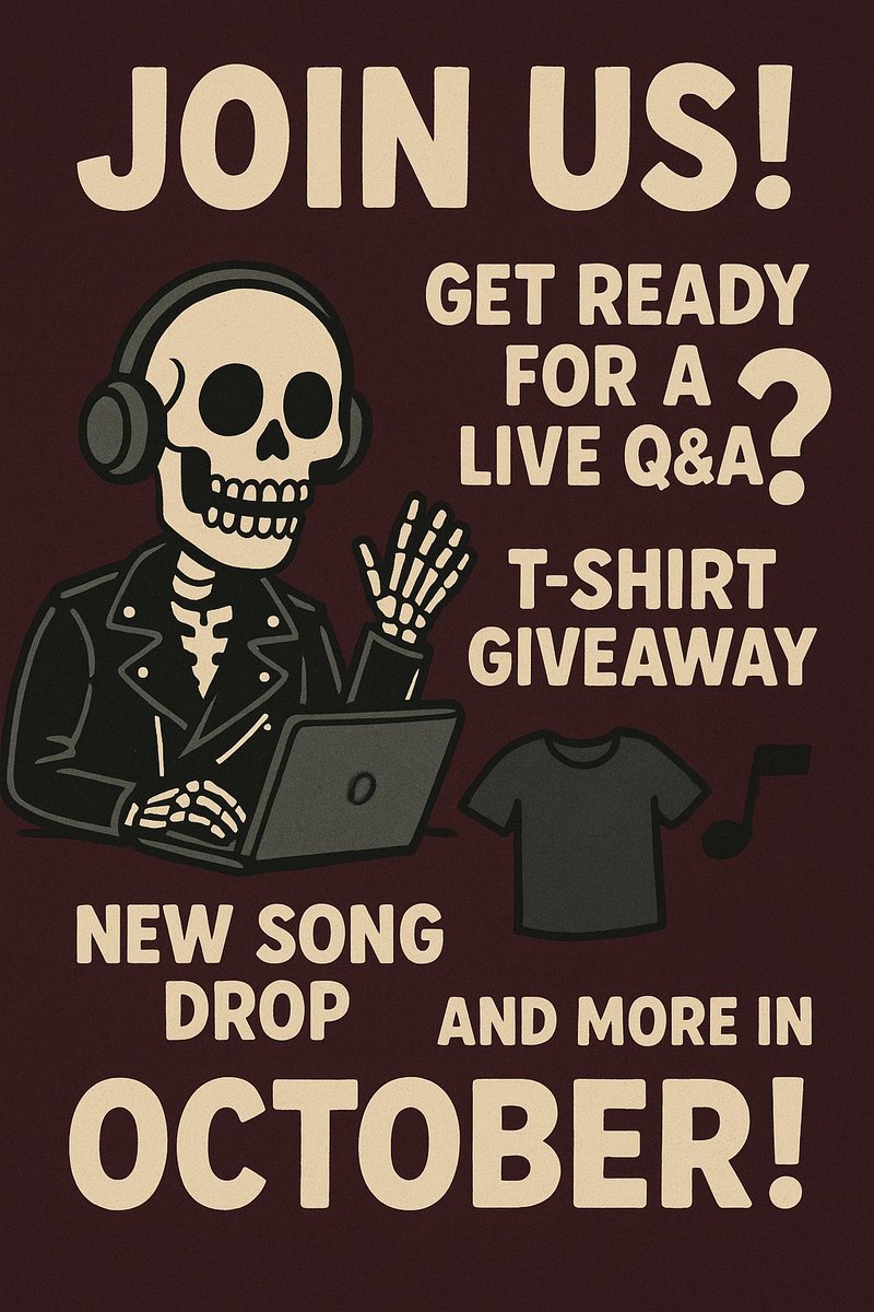 The Rockin 100 is going to celebrating the near completion of our new album And the World Tomorrow, so please join us! 

👉 We’ll be announcing a date &amp; time soon for a LIVE Q&amp;A in Rocktober! 

Join: facebook.com/share/g/1SVq8i…

#LiveQandA #concertshirts #Newmusic #80smusic #Members