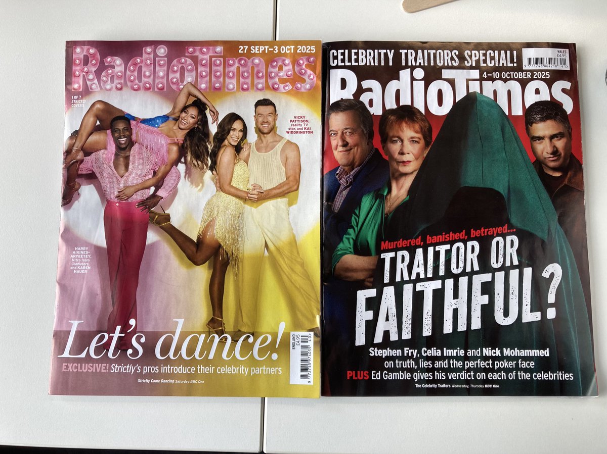 Last week: the ballroom. This week: the Traitors’ tower. Back to back <a href="/RadioTimes/">Radio Times</a> cover features from me, featuring nearly fifty contestants who are all (in one way or another) hoping to slay on BBC1. #Strictly #CelebrityTraitors