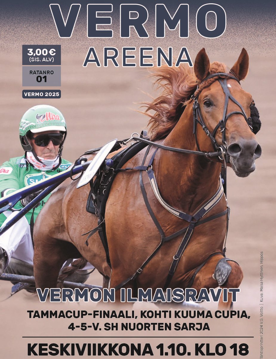 Keskiviikkona ravataan kymmenen hevoslähdön ravit.
Illan ohjelmassa on mm. 4-5-vuotiaiden suomenhevosten Nuorten Sarja, TammaCup-finaali ja Kohti seuraavaa Kuuma Cupia -lähtö, joka huipentaa XL Toto65-kierroksen.
Tutustu käsiohjelmaan ennakkoon: calameo.com/read/007849840…
#ravit