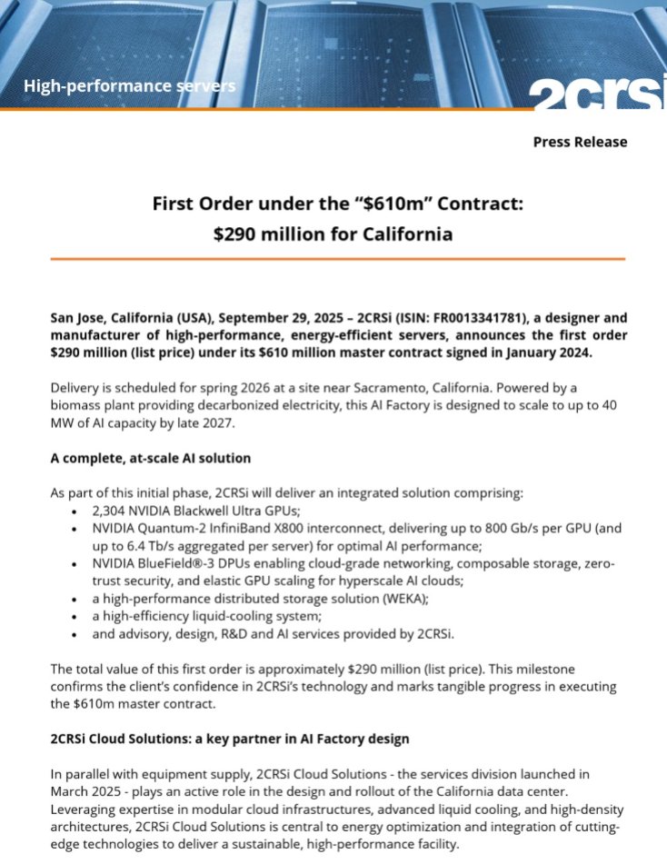 StuphWith's tweet image. $2CRSI $AL2SI.PA 
New big contract, possibly with Digital Realty Trust which seems to match the description