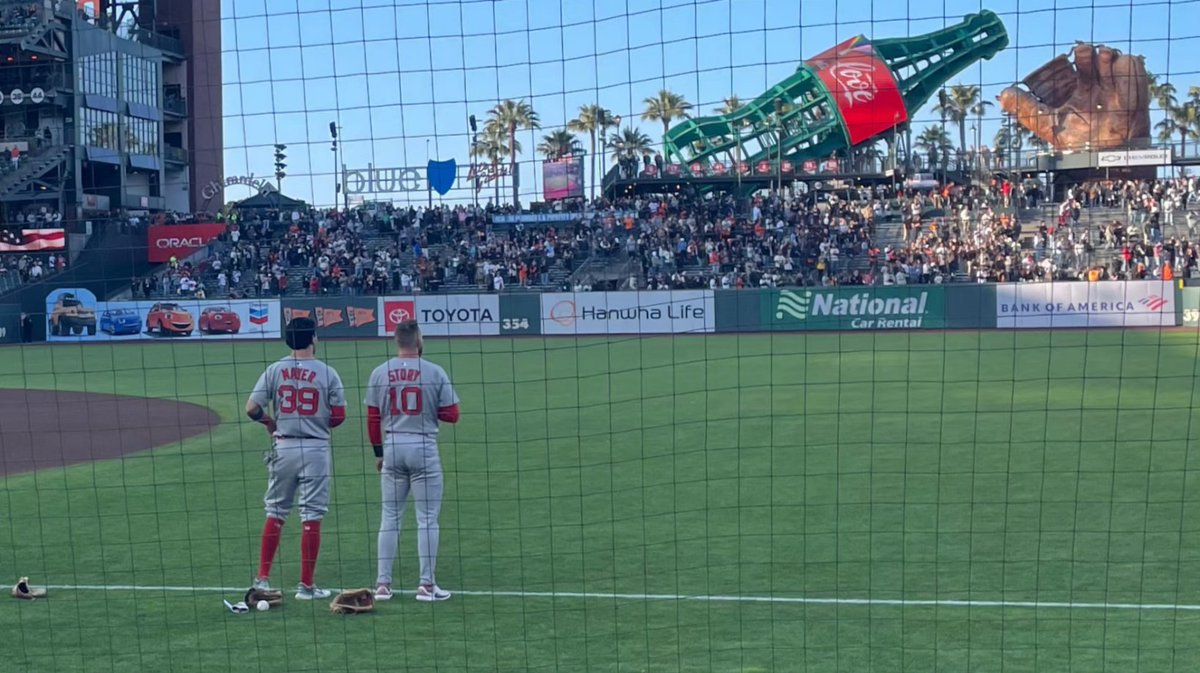 macmandrew's tweet image. Number 13 shows up a lot in my life, first Monster seats experience on Section 10 night.  My favorite pic taken is Mayer and Story . I can't wait until tonight, Red Sox Yankees.  2025 hasn't been easy, but it's how we do it here.