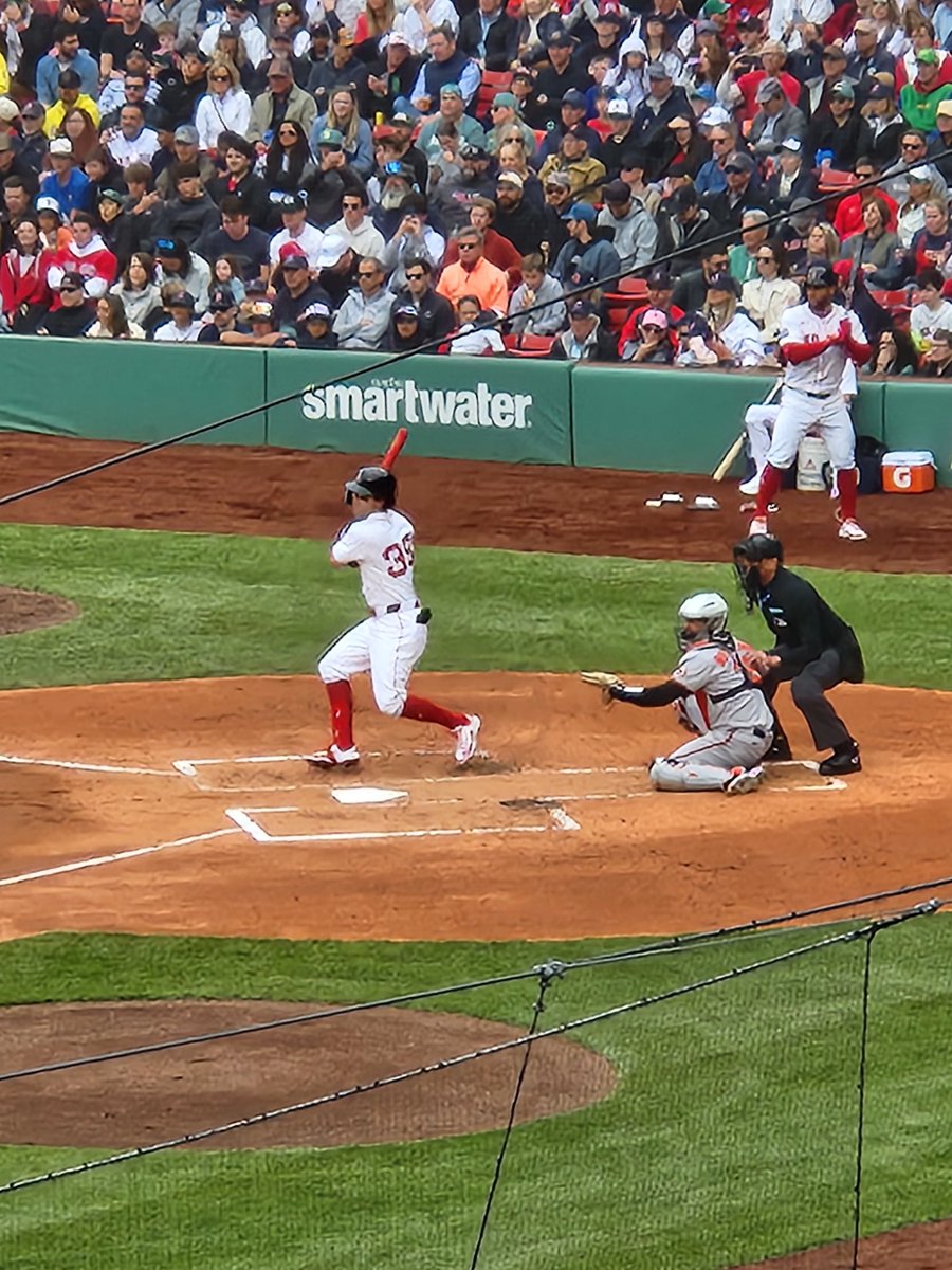 macmandrew's tweet image. Number 13 shows up a lot in my life, first Monster seats experience on Section 10 night.  My favorite pic taken is Mayer and Story . I can't wait until tonight, Red Sox Yankees.  2025 hasn't been easy, but it's how we do it here.