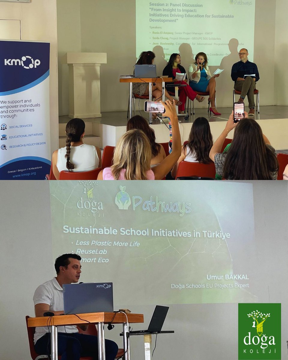 Doğa Koleji olarak, Fransa, Almanya, Hollanda ve Yunanistan'dan ortaklarımızla yürüttüğümüz AB Erasmus+ PATHWAYS Projesi kapsamında Atina'da gerçekleşen Uluslararası Konferansa imza attık! 🤩

Sürdürülebilirlik alanındaki yenilikçi projelerimizi ve uygulamalarımızı Avrupalı