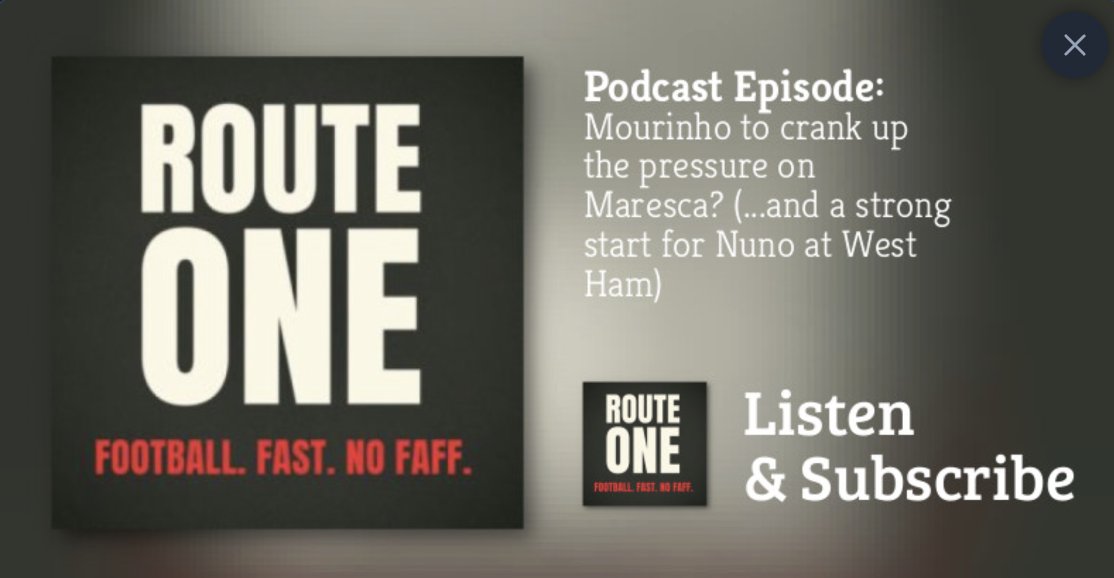 West Ham were a bit better last night, weren't they? We've got <a href="/benjilanyado/">Benji Lanyado</a> on ROUTE ONE to discuss that. We also take a look at Chelsea (remember when they were title contenders?) and who's this kid in Germany scoring all the goals? 

pod.fo/e/3342c3