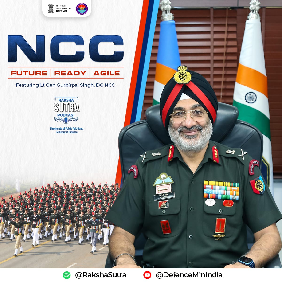 prodefencejammu's tweet image. Not just parades and uniforms - today’s #NationalCadetCorps is about tech, teamwork and tomorrow.

From mastering latest technologies to leading environmental missions, from breaking barriers to shaping leaders - #NCC cadets are writing a brand-new story.

🎙 Listen to DG NCC Lt.…