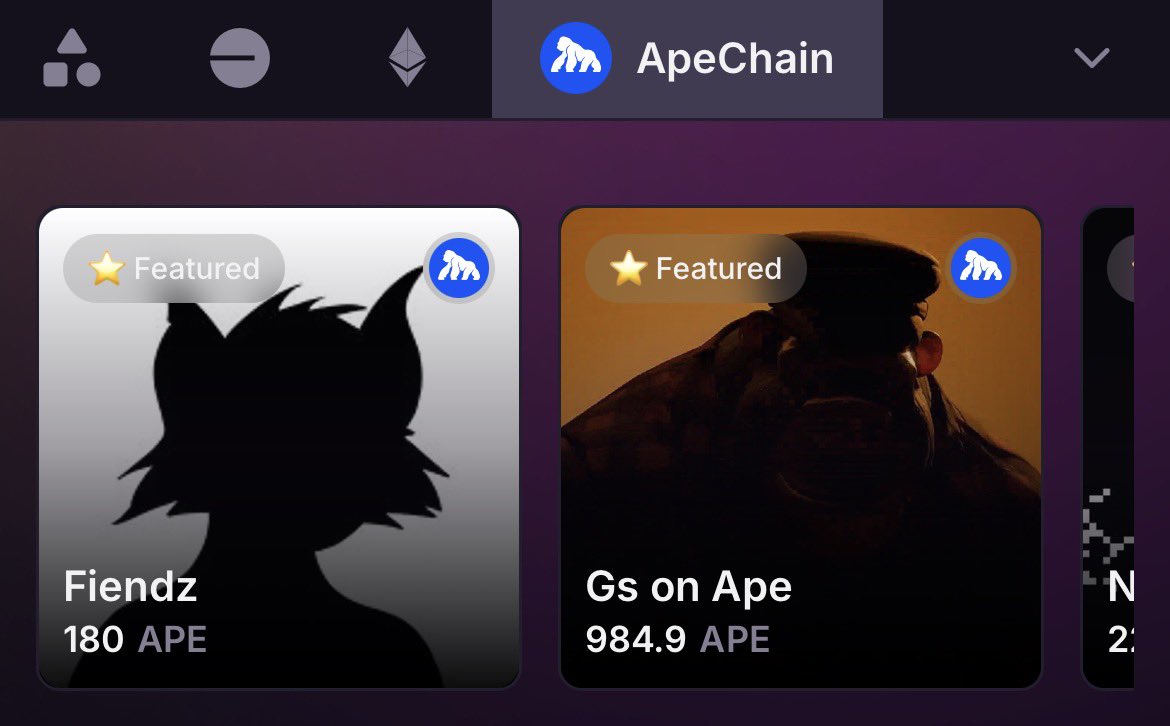 GM! 

My heart is full. 

Fiendz now in the featured section in <a href="/ApeChainHUB/">ApeChainHUB</a> on <a href="/MagicEden/">Magic Eden 🪄</a>