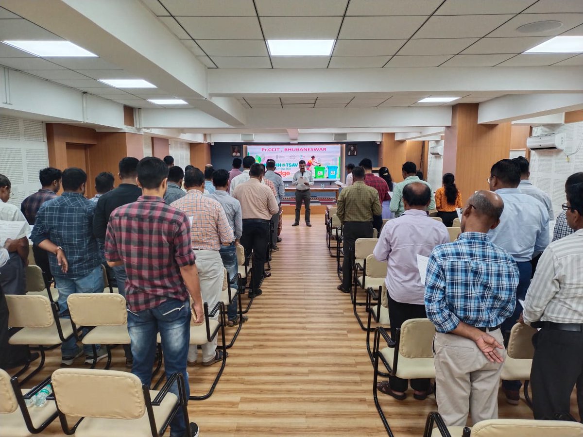 A Swachhata Pledge under the campaign "Swachhata Hi Seva (SHS), 2025"  was taken by all the officers and officials of the Income Tax Department, Odisha today.