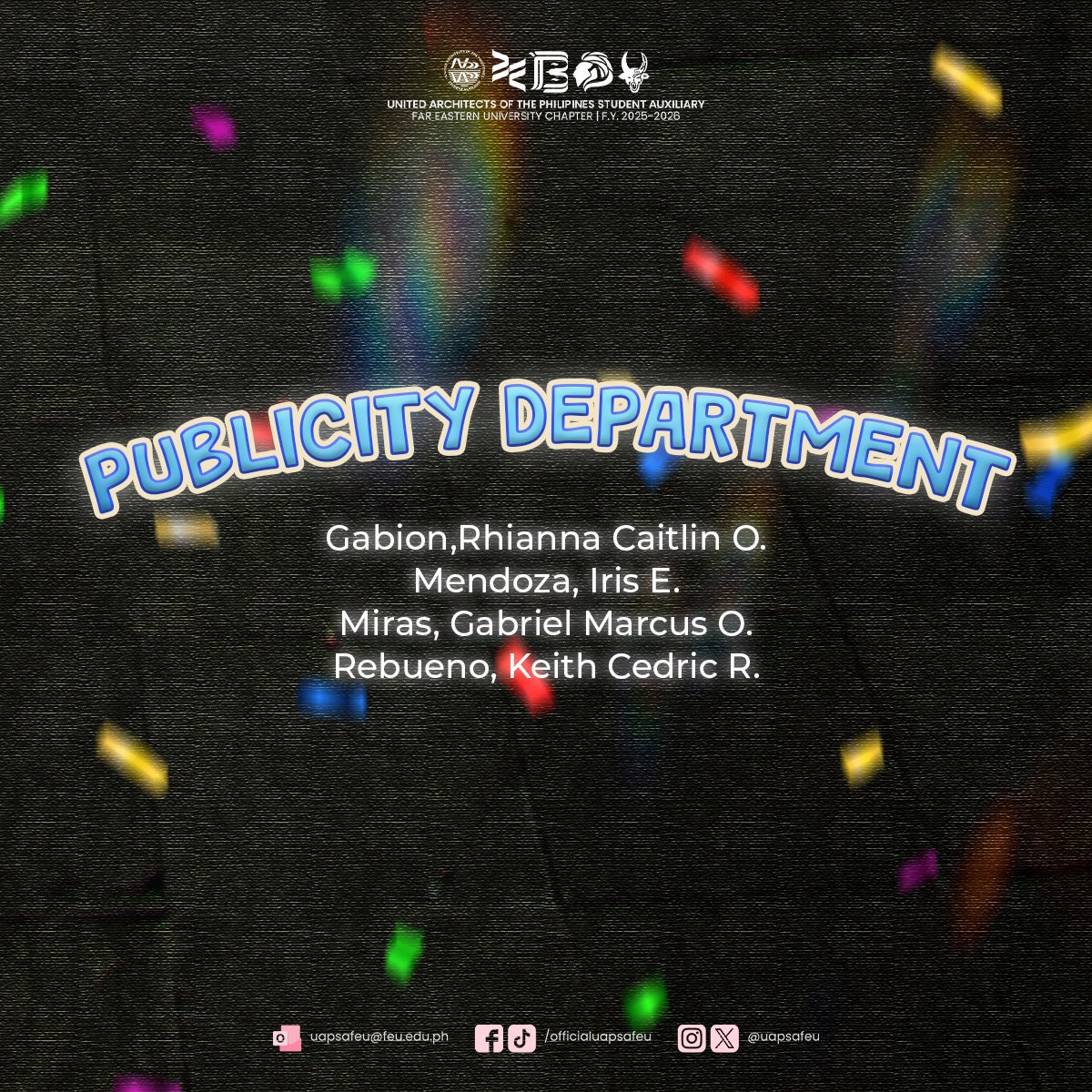 uapsafeu's tweet image. Congratulations and Welcome to the UAPSA-FEU Family! 🥳🎉

#UAPSAngKulay 
#RootedInVision 

Pubmat by: Marie Valdez
Caption by: Daniel Uy

(3/3)