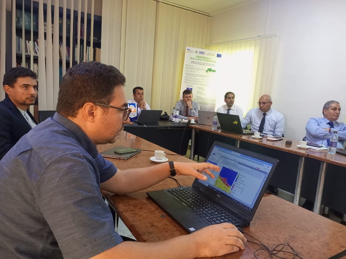 OSS_Comms's tweet image. OSS and LCRSSS join forces to harness cloud computing for food security. A training held on September 26, 2025,  introduced Libyan experts to EO-driven tools for agri monitoring, flood mapping &amp;amp; climate risk management strengthening early warning &amp;amp; decision support. #EO