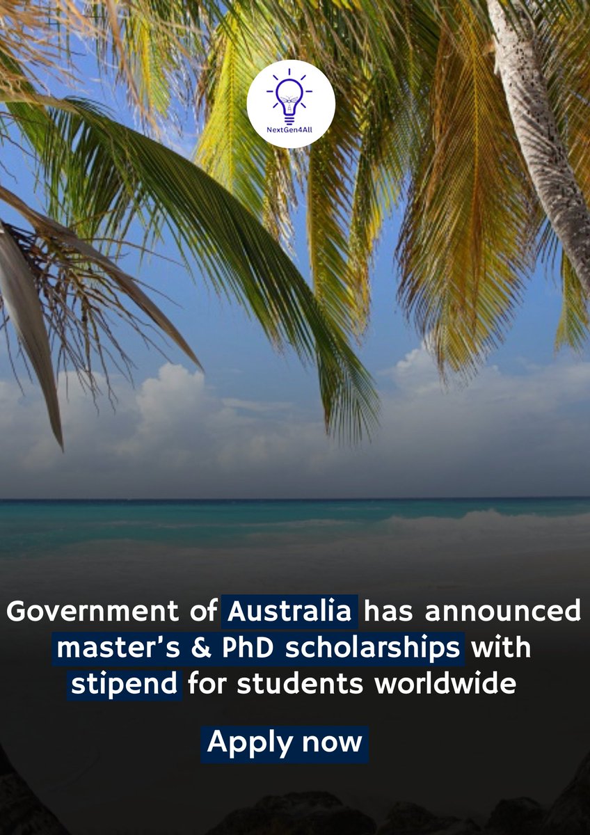 NextGen4All's tweet image. 🎓 Study in Australia | RTP Scholarship 2026 🇦🇺
The CQU Research Training Program Scholarship offers:
✅ $36,000 annual stipend (3 yrs)
✅ Covers living costs
✅ Open to Masters &amp;amp; PhD students 🌍

📅 Deadline: 30 Dec 2025
Apply via cqu.edu.au/study/prepare/…
#CQU #Scholarships2026