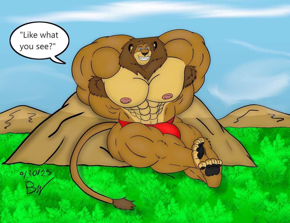 RealBrianLeo's tweet photo. Here, Alex the Lion is relaxing after he grew bigger and stronger, and he looks at the viewer saying "Like what you see?" who knows what Alex will be doing next after he is done lodging against the mountain.... maybe he will grow bigger and stronger.
#Alexthelion #Madagascar https://t.co/s3IspxpbJD