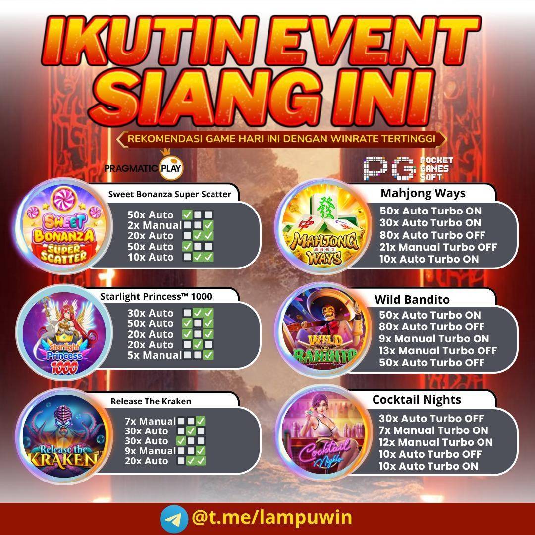 lampuwinofc's tweet image. 🎰UPDATE GAME PERSENTASE TERTINGGI H4RI INI^^

_*TIPS : MAIN SANTAI LIAT PERPECAHAN/PERPUTARAN, JIKA JELEK JANGAN STUCK DI 1 BET COBA NAIK TURUN BET.*_

LINK DI BIO !!

#mahjongways #wildbandito #sweetbonanzasuperscatter #starlightprincess1000 #mahjongways2