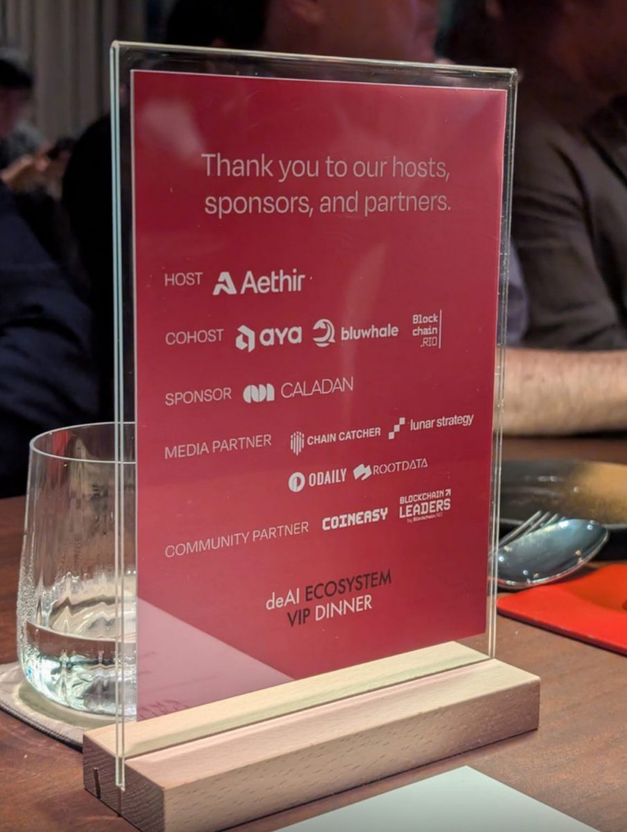 🌐 A great night with <a href="/AethirCloud/">Aethir</a>, <a href="/theayawallet/">Aya</a>, Blockchain Rio, <a href="/caladanxyz/">Caladan</a> at the deAI Ecosystem VIP Dinner during <a href="/token2049/">TOKEN2049</a> Singapore, serious conversations on AI × Web3 infrastructure.

Big congratulations to <a href="/AethirCloud/">Aethir</a> on $POAI now trading on NASDAQ 🏛. a milestone for