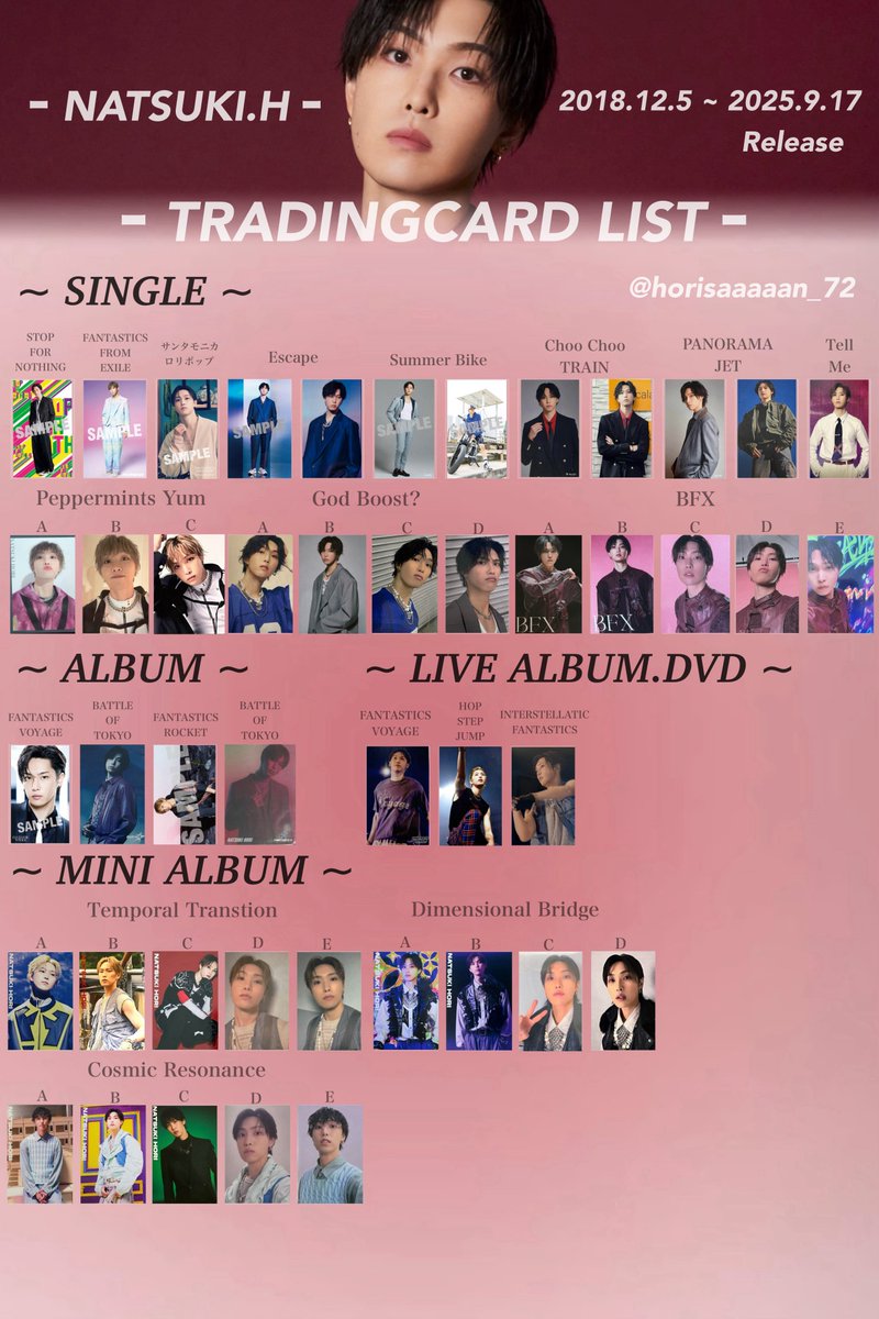 FANTASTICSトレカ全一覧~ ベストアルバムの情報が出たので歴代のCD