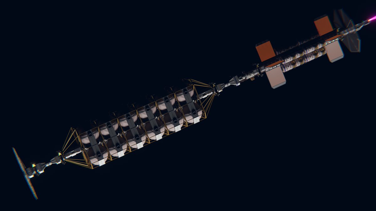 wenchance's tweet image. For the last night of #SST25 #spaceshiptember

Here are a few more renders of the JCCV Blue Rose. 
Made some tweaks to a couple of the materials in the mean time. 

#scifi #toughsf #hardsf #spaceship #blender3D #3Dart