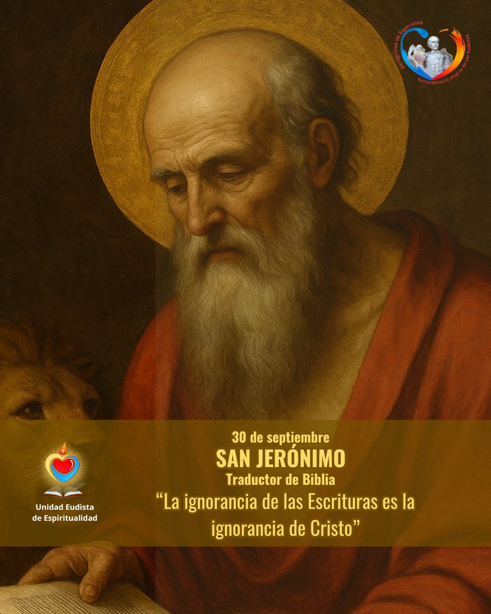 📖✨ Feliz día a todos los biblistas ✨📖

Hoy, en la memoria de San Jerónimo, patrono de los biblistas, recordamos sus palabras:
“La ignorancia de las Escrituras es la ignorancia de Cristo.”

Felicitamos con gratitud y admiración a todos los biblistas.