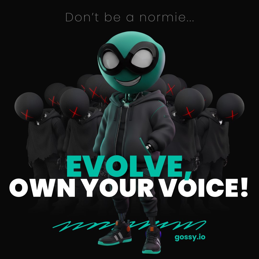gossy_io's tweet photo. Tired of blending in? It's time to step out and truly OWN your voice! 🚀

Say goodbye to the normie mindset!  With the Gossy protocol, you can share freely, authentically, and fearlessly in a space that respects your right to express yourself.

Ready to break free?  Explore the Gossy protocol and join us in creating a vibrant community where every voice matters.
https://t.co/s1hn0DUlqB

#freedomofspeech #web3 #ownyourvoice
