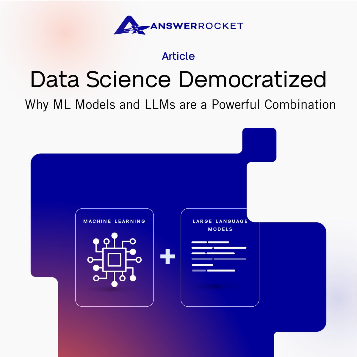 AnswerRocket's tweet photo. 87% of ML models never make it into production. LLMs can sound smart, but aren’t precise enough for real business decisions.
 
The debate between “ML vs. LLMs” misses the point. The answer is: you need both.
🧵👇
 
 #AI #ML #LLMs https://t.co/0mGRfNcM16