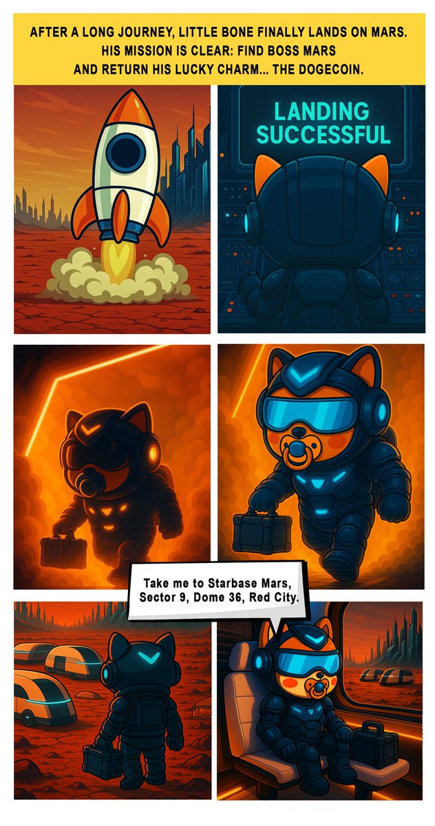 LittleBoneToken's tweet photo. 𝗠𝗜𝗦𝗦𝗜𝗢𝗡 𝗧𝗢 𝗠𝗔𝗥𝗦 🚀 𝗧𝗢𝗨𝗖𝗛𝗗𝗢𝗪𝗡
❕🦴❕🥊
Little Bone has landed.
His mission: return the lost Dogecoin to Boss Mars.
#LittleBone #LILBONE #Dogecoin #Mars #Memecoin #BossMars #ElonMusk https://t.co/NRxy5nx0x4