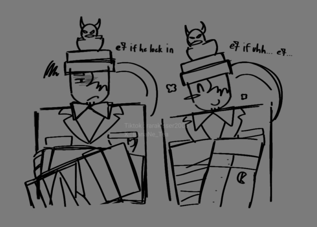 BanaNe_Tea's tweet image. Hey... 007e7 design in termination protocol okay..?? Is not official okay...??? Okay... And 007n7 his younger cousin too i guess...

( I suggested him as an NPC btw!! )
#terminationprotocol #tpc #007e7 #007n7 #design #art #roblox