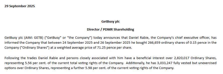DWPartnership's tweet image. Another large insider purchase at $GETB.L #GETB. Makes it £621k of insider purchases this month.