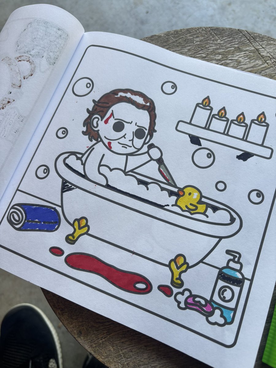 Buitrequeseele's tweet photo. This is my workday so far some good coffee, a little coloring and waiting for others so I can begin my work. Got therapy today and I can already tell it’s gonna be a rough one. #killercoloring #adultswhocolor #justbeingme https://t.co/Ru8IFKZGB2