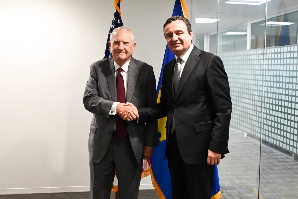 albinkurti's tweet photo. It was a great pleasure to join the Hudson Institute yesterday in a roundtable titled “The Growing Kosova–U.S. Partnership in Defense and Development.” NATO is part of Kosova’s political DNA, both because of the principled humanitarian decision to stop the genocide 26 years ago and because our future is defined by our value-driven aspirations to join the organization. The security of Kosova is fundamentally the security of Europe. 

From a nascent country to a trusted ally with a thriving democracy and a flourishing economy that is increasingly recognized on the world stage, Kosova stands strong and virtuous. Together with the United States, we now share a relationship of military co-deployments and zero tariffs. As a country, we are also a first line of defense against malign influences from Russia.

https://t.co/hXjUU2pTNw