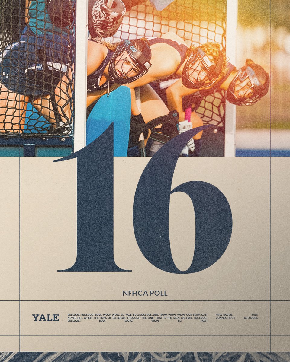 We move 🆙 to #️⃣1️⃣6️⃣ in this week's <a href="/NFHCA/">NFHCA</a> poll! #ThisIsYale