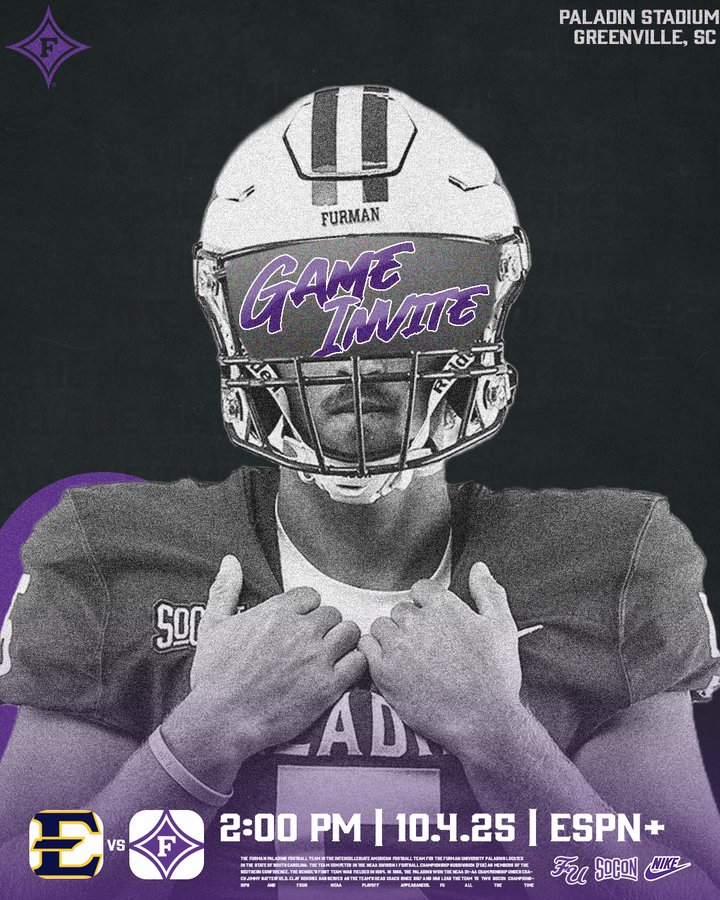 PaladinFootball's tweet photo. 𝐖𝐞𝐞𝐤 6 

#FUAllTheTime | #EliteIsTheStandard

Recruits – 

Hit the link to request your tickets now! 

https://t.co/sqG3REur0y https://t.co/RXc1rudsTE