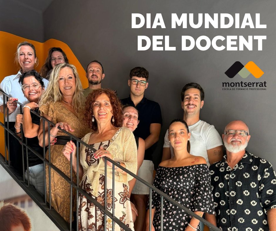 No hi són tots nii totes... però representen el súper equip de docència que tenim a l'Escola Montserrat.
Què faríem sense vosaltres? Sou imprescindibles cada dia! 😍

#FP #FPdual #somEscolaMontserrat #diamundialdelsdocents