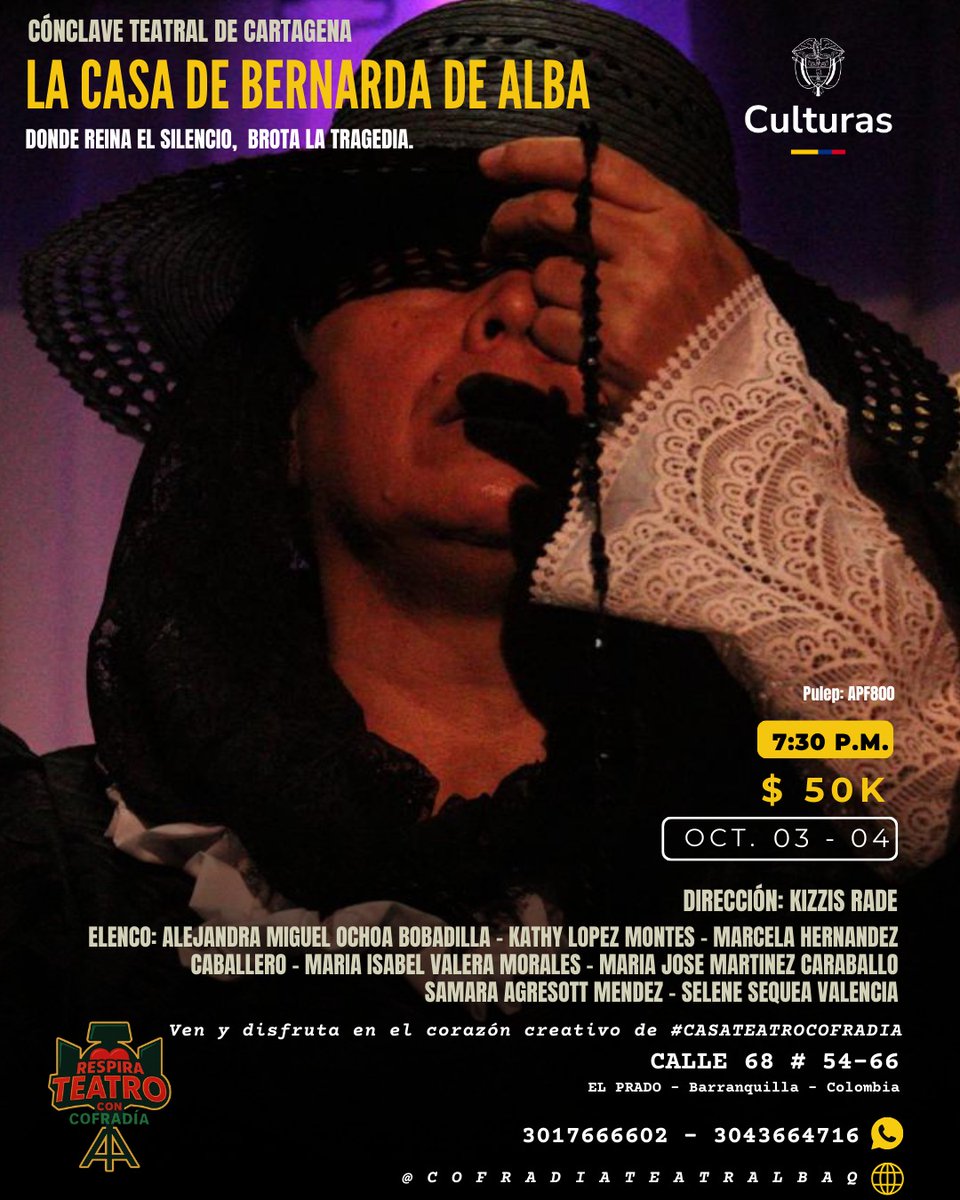 NibaldoCastro's tweet photo. YoPúblicoSoyParteDeLaEscena 
.
Bienvenidas y bienvenidas a dejar que su corazón ❤️ creativo disfrute de la experiencia teatral con @conclaveteatral de la Ciudad de Cartagena 
. https://t.co/Y2ITCoV8dw