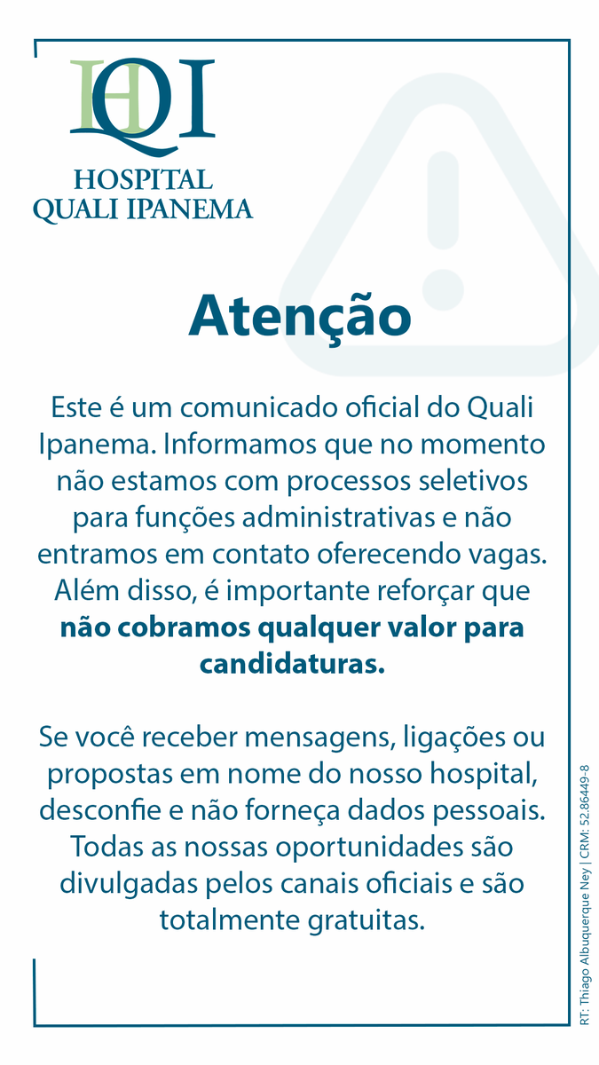 QualiIpanema's tweet photo. ⚠️ AVISO IMPORTANTE ⚠️ https://t.co/yIlhK7wKf2